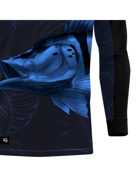 Camisa de Pesca Pro Elite Tucunaré Azul Blue – Dry UV50+ e Punho Luva – Dry UV50+ e Punho Luva