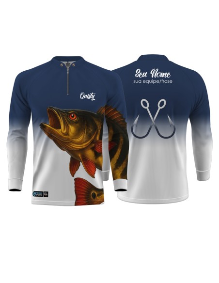 Camisa de Pesca Pro Elite Tucunaré Açu O Soberano das Águas Nobre – Dry UV50+ e Punho Luva