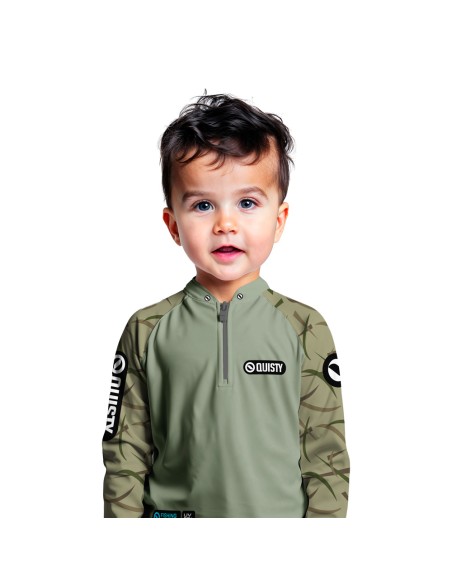 Camisa de Pesca Pro Elite Black Bass Kid Ocelos Verde – Dry UV50+ e Punho Luva