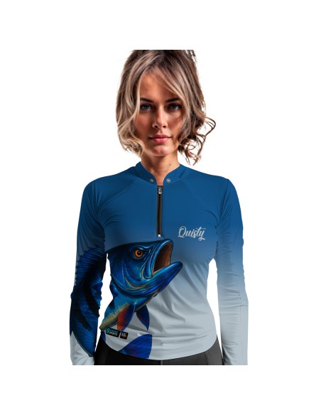Camisa de Pesca Pro Elite Tucunaré Azul A Lenda do Azulão Glaciar – Dry UV50+ e Punho Luva